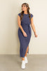 Tribal In The Moment Front Tie Dress in Jet Blue