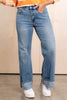 Tribal Brooke Palazzo Washed Blue Cuffed Wide Leg Jean