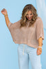 Summertime Cover Up Sweater - Taupe