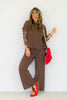 Sandy Days Deep Brown Pant Set