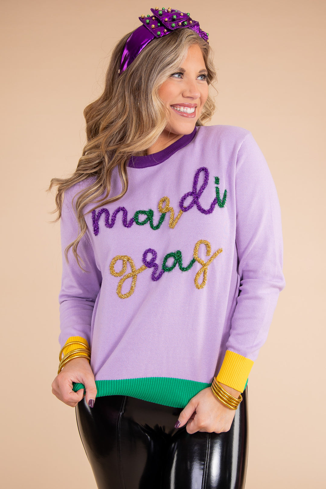 Mardi Gras Sweater | Queen Of Sparkles