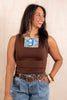 One To Remember Cropped Brown Seamless Tank