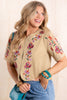 Wild Rein Taupe Short Sleeve Jacket *Final Sale*