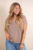 Making My Way Downtown Light Mocha Short Sleeve Top *Final Sale*