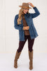 DOORBUSTER - Skip To The Good Maxi Denim Jacket | Tribal