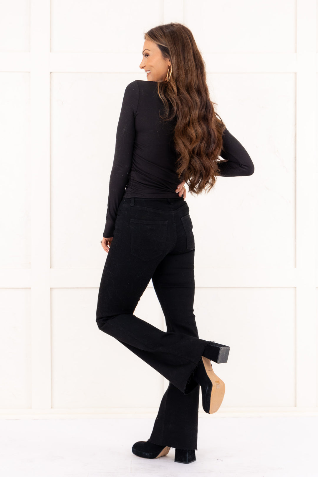 Laine Flare Jean - Black | Just Black Denim