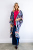 In the Field Navy Floral Print Half Sleeve Kimono