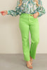 A.Z.I. Charlotte Lime Green Wide Leg Pant