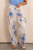 FREE PEOPLE Days End Print Linen Pants