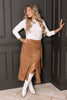 Falling Around Caramel Maxi Skirt