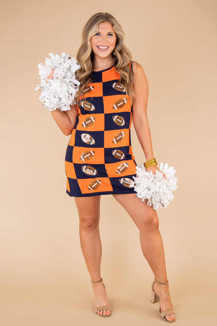 Denver Broncos Women's Game Day Costume Dress Set - Orange/Navy