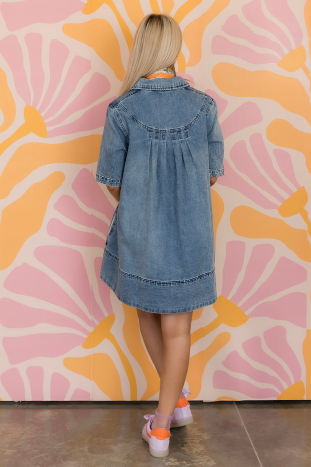 FREE PEOPLE Remino Denim Mini Dress FREE PEOPLE Remino Denim Mini Dress