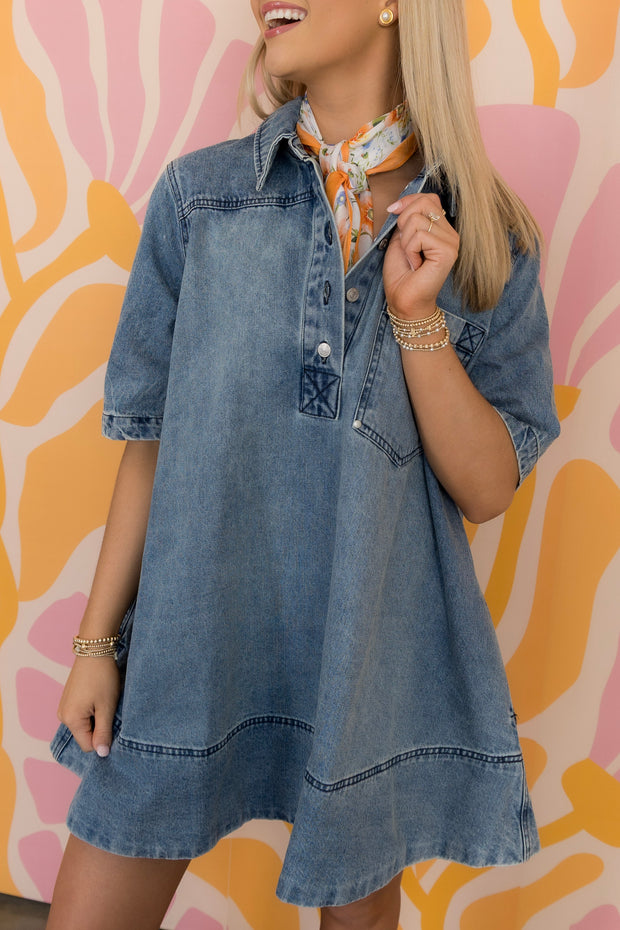 FREE PEOPLE Remino Denim Mini Dress FREE PEOPLE Remino Denim Mini Dress