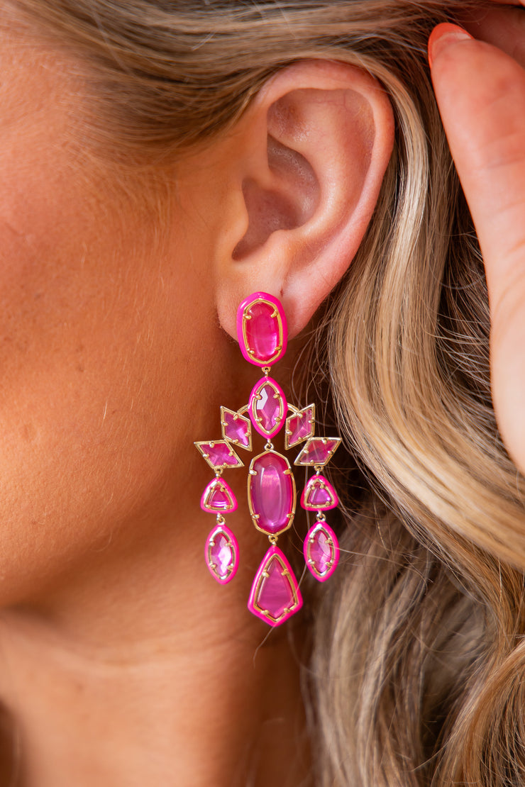 Greta Statement Earrings - Gold Pink Mix | Kendra Scott