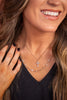 Crystal Clear Cross Necklace Set