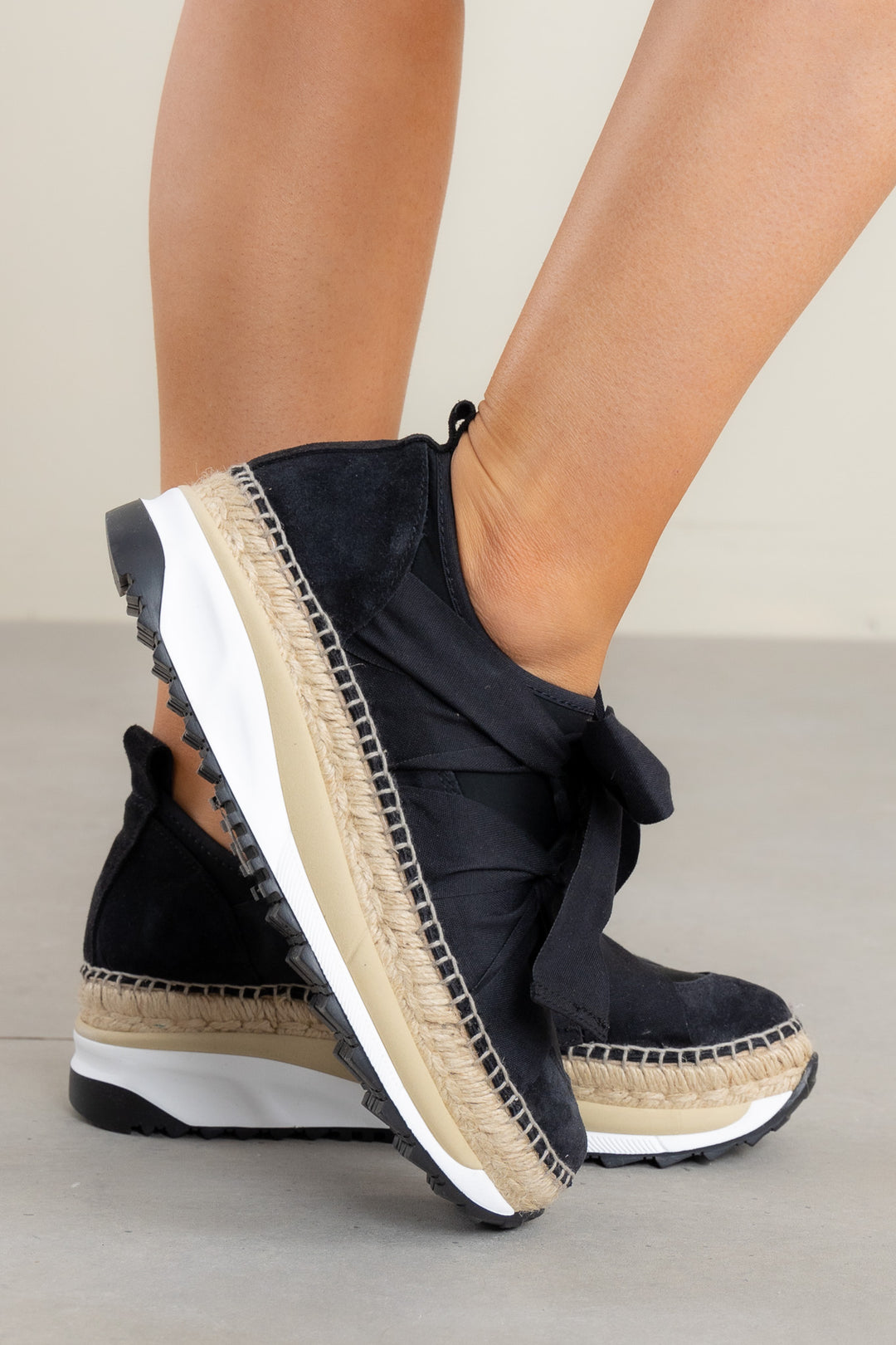 Free People Chapmin Espadrille Black Sneaker