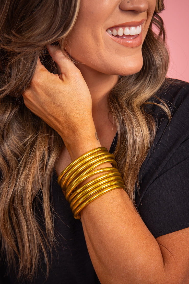 BudhaGirl Bangles - Gold (Set of 9) | BESTSELLER