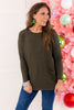 Good Intentions Sweater - Dark Olive - DOORBUSTER