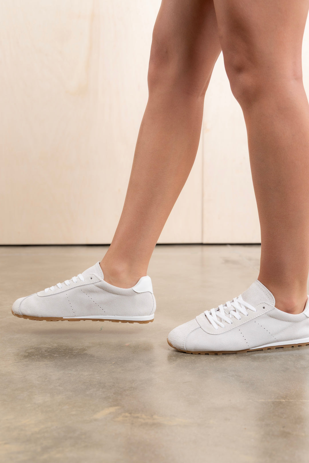 Dolce Vita Serina Ivory Suede Sneakers
