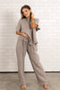 Take It Easy Taupe Linen Short Sleeve Top *Final Sale*