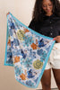 Royal Garden Blue Multicolor Scarf
