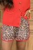Gina Leopard and Red Shorts