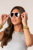 High Profile Sunglasses - White/Brown | Quay
