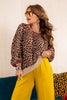 Tell You What Leopard Long Sleeve Sweater Top