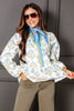 Elliot Blue Floral Print Long Sleeve Top