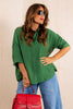 Meadow Fern Green Half Sleeve Top