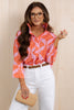 Keep Wondering Printed Orange Long Sleeve Top *Final Sale*