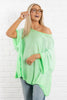 Clover Short Sleeve Lime Green Sweater