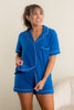 All You Know Classic Blue Pajama Short Set