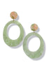 Keep It Going Mint Acrylic Oval Dangle Earrings
