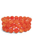 Hollie Orange Beaded Bracelet Set
