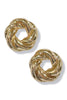 Just Trust Me Gold Rope Circle Earrings