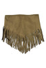 More Possibilities Olive Faux Suede Triangle Scarf