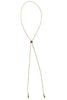 Coming Back To You Gold Teardrop End Bolo Chain Necklace