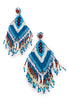 Wild West Tassel Earrings - Turquoise