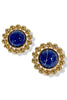 Must Be True Navy and Gold Dome and Stud Earrings