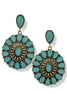 Take Me Out West Turquoise Oval Dangle Earrings