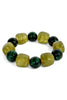 Make The Move Green Acrylic Beaded Stretch Bracelet