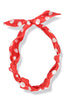Doning My Part Red Dot Pattern Scarf Necklace