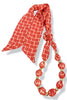 Adding To It Red Plaid Scarf Bead Necklace