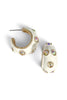 Always True White Hoop Earrings