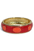 Speak The Truth Red Enamel Hinged Bracelet