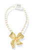 Made In The Deep South 1960s Bow Brooch Round Edison Pearls