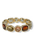 Dancing Into The Night Brown Stretch Bracelet
