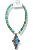 Made in the Deep South 1960s Brooch 1960s Turquoise Bead Necklace