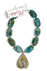 Made in the Deep South 1970s Buckle 1960s Jasper Beads Necklace